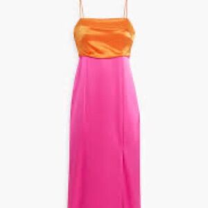 Alice + Olivia Satin 2 tone dress NWT